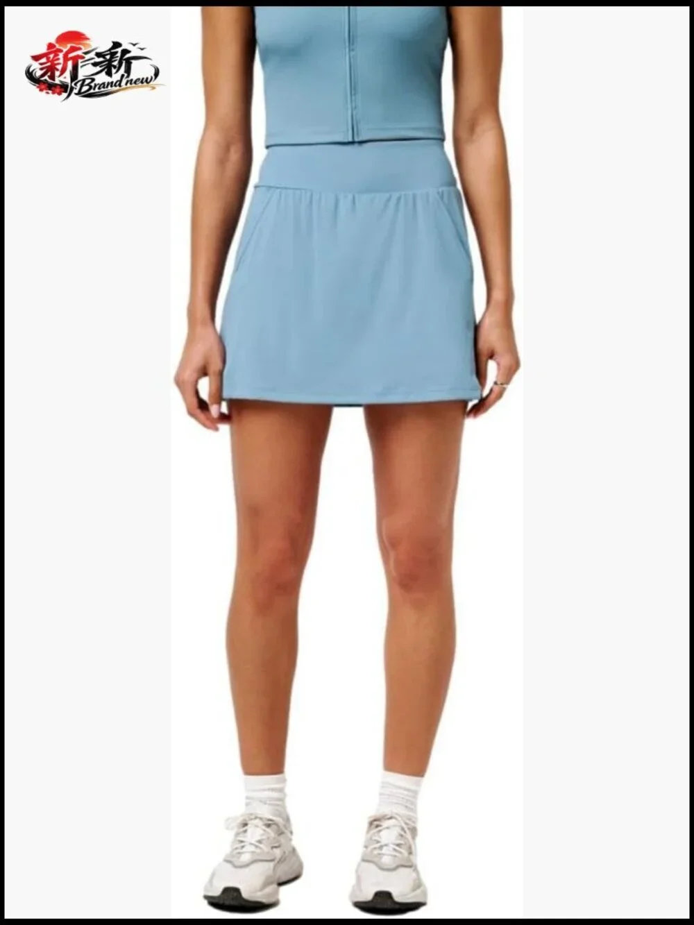 High-Rise Skort with Side Slits for Golf & Tennis